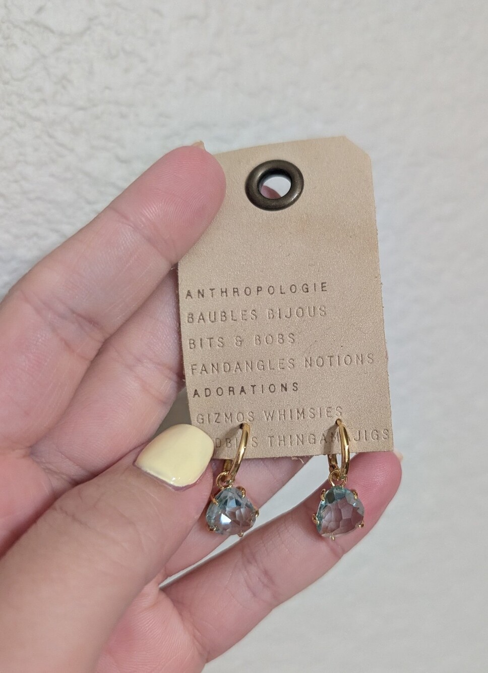 Antropologie March Birthstone Earrings